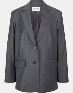 Veste en Laine mélangée Flannelle Sven 3 gris foncé