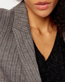 Veste en Laine mélangée Lilou grise