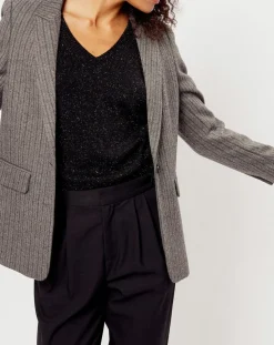 Veste en Laine mélangée Lilou grise