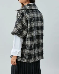 Veste en Laine mélangée manches courtes Biba noire