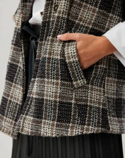 Veste en Laine mélangée manches courtes Biba noire