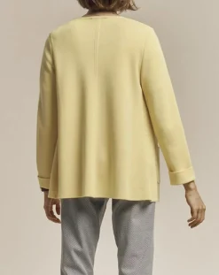 Veste en Laine mélangée Vague jaune mimosa