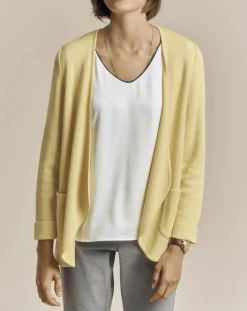 Veste en Laine mélangée Vague jaune mimosa