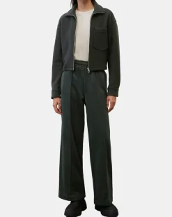 Veste en Laine mélangée vert foncé