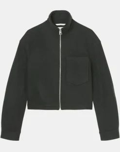 Veste en Laine mélangée vert foncé