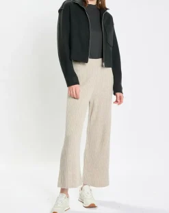 Veste en Laine mélangée vert foncé