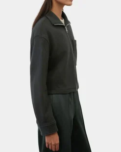 Veste en Laine mélangée vert foncé