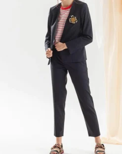 Veste en Laine mélangée Vezuve bleu marine