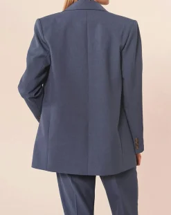 Veste en Laine mélangée Viggo bleue