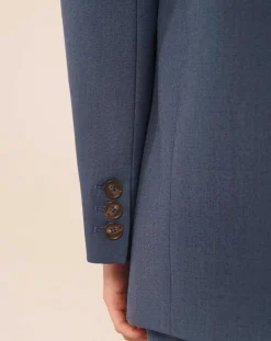 Veste en Laine mélangée Viggo bleue