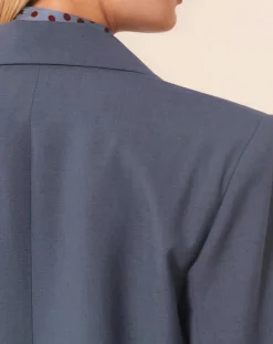 Veste en Laine mélangée Viggo bleue