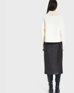 Veste en Laine mélangée Vivienna écrue