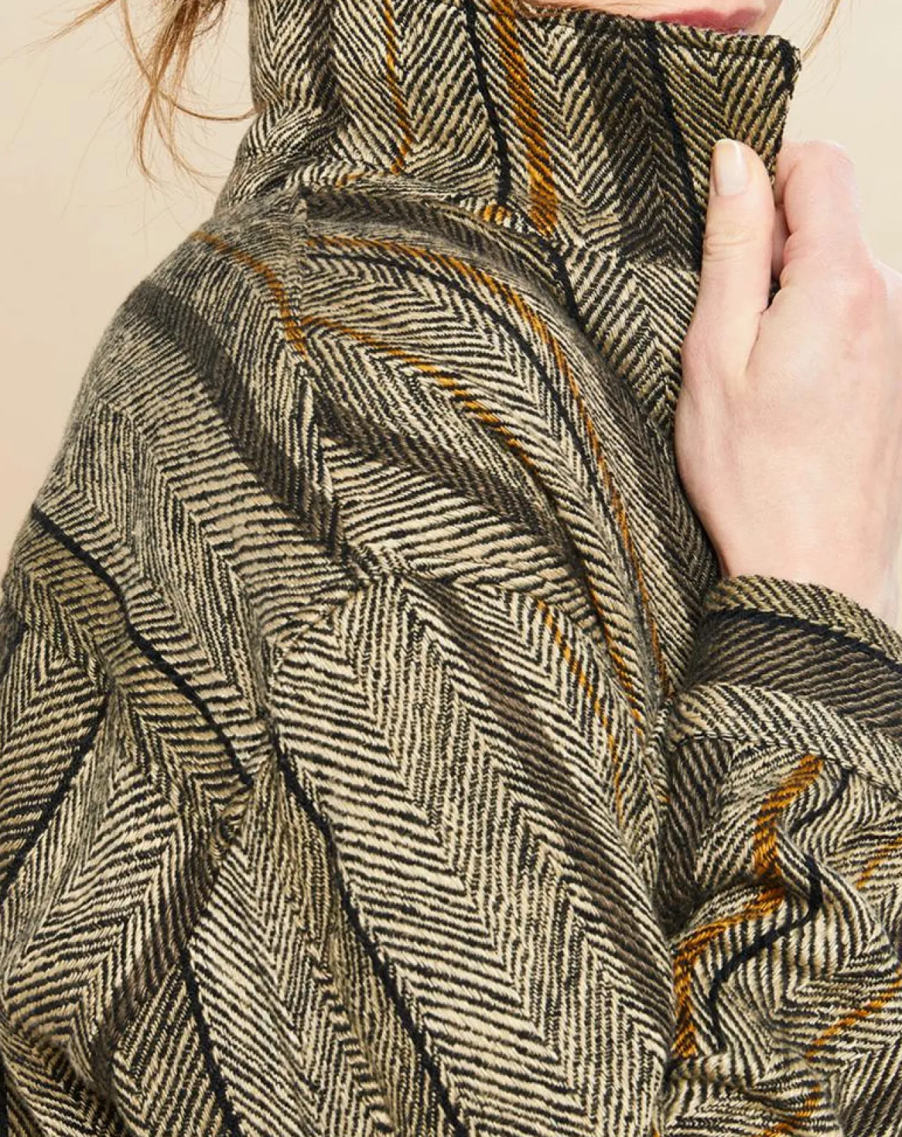 Veste en Lin & Coton Voltige beige/noir