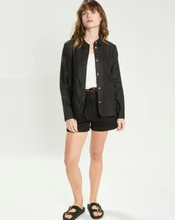 Veste en Lin mélangé Fauline noire