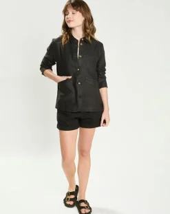 Veste en Lin mélangé Fauline noire