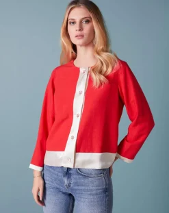 Veste en Lin mélangé Van De rouge