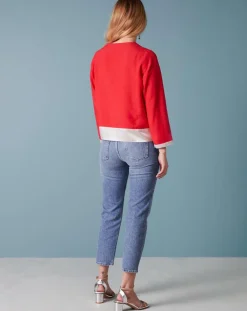 Veste en Lin mélangé Van De rouge