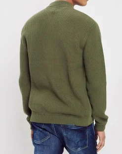 Veste en maille Liseret kaki