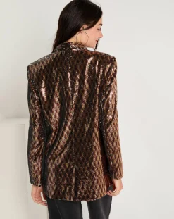 Veste en sequins Louna café