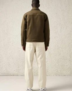 Veste en sergé de Coton Carson à poches kaki foncé