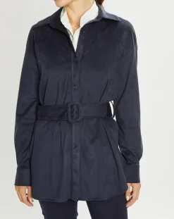 Veste en Suédine Lou indigo