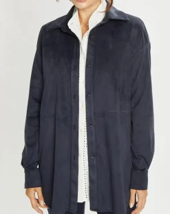 Veste en Suédine Lou indigo