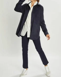 Veste en Suédine Lou indigo