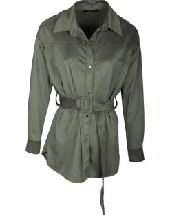 Veste en Suédine Lou kaki