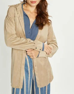 Veste en Suédine Lou sable