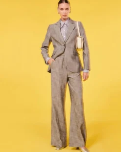 Veste en tissu flammé grise