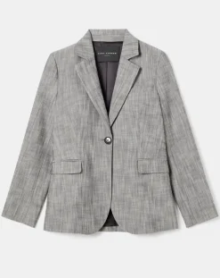 Veste en tissu flammé grise