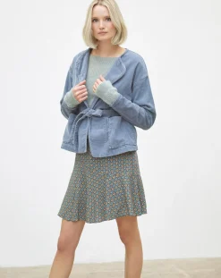 Veste en Velours côtelé Lola bleu violet