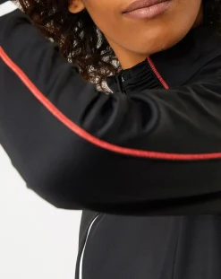 Veste intermédiaire technique Allalin noir/rose/blanc