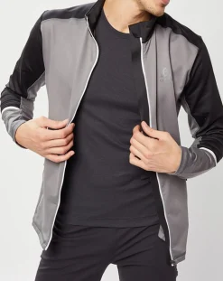 Veste intermédiaire technique Allalin gris/noir/blanc