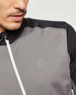 Veste intermédiaire technique Allalin gris/noir/blanc