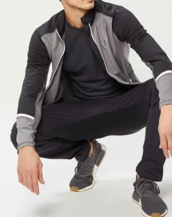 Veste intermédiaire technique Allalin gris/noir/blanc