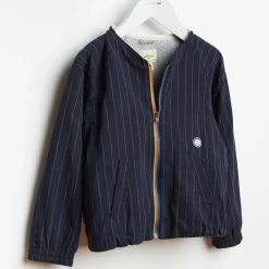 Veste Looper en Coton rayée bleu nuit