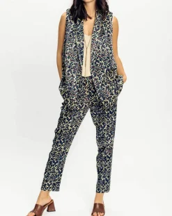 Veste Lou imprimée bleu/crème