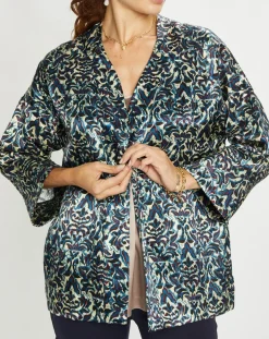 Veste Lou imprimée bleue