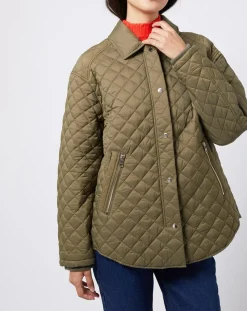 Veste matelassée light coupe ample type chasse kaki