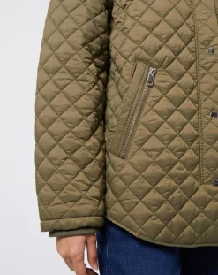 Veste matelassée light coupe ample type chasse kaki