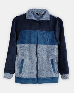 Veste polaire bleu marine/gris