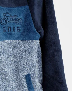 Veste polaire bleu marine/gris