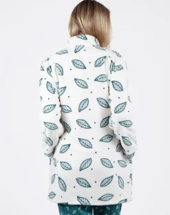 Veste polaire Flowers blanc/vert
