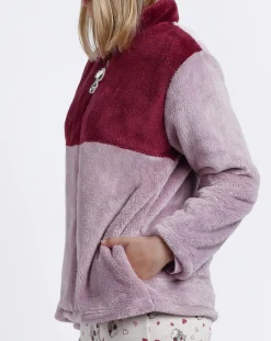 Veste polaire Love Is A Best Friend mauve