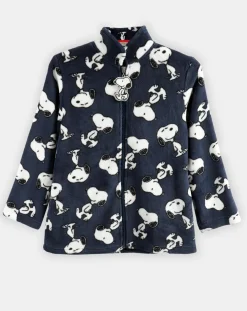 Veste polaire Snoopy bleu marine