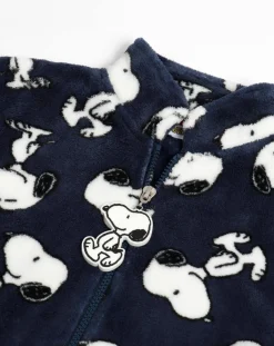 Veste polaire Snoopy bleu marine