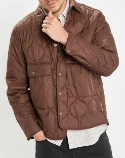 Veste Quilt double zip marron
