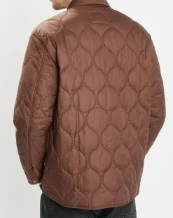 Veste Quilt double zip marron