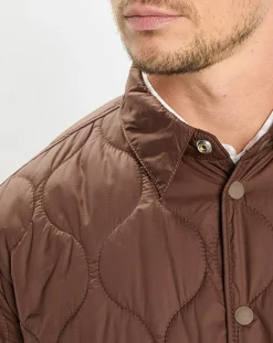 Veste Quilt double zip marron